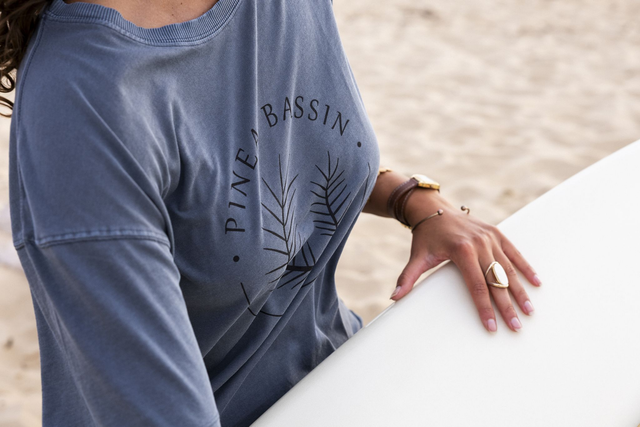 PLAGE - ROBE T-SHIRT GRIS MINÉRAL