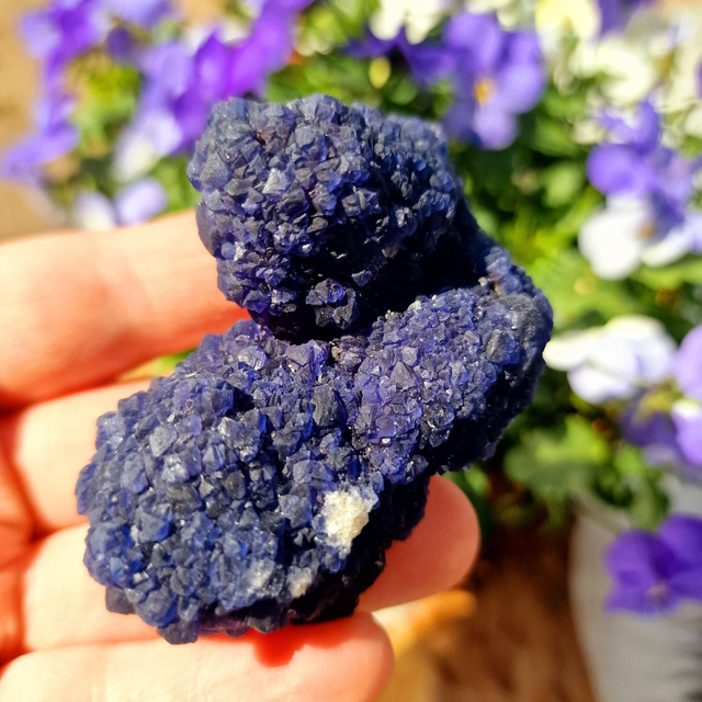 Blueberry Fluorite Cluster