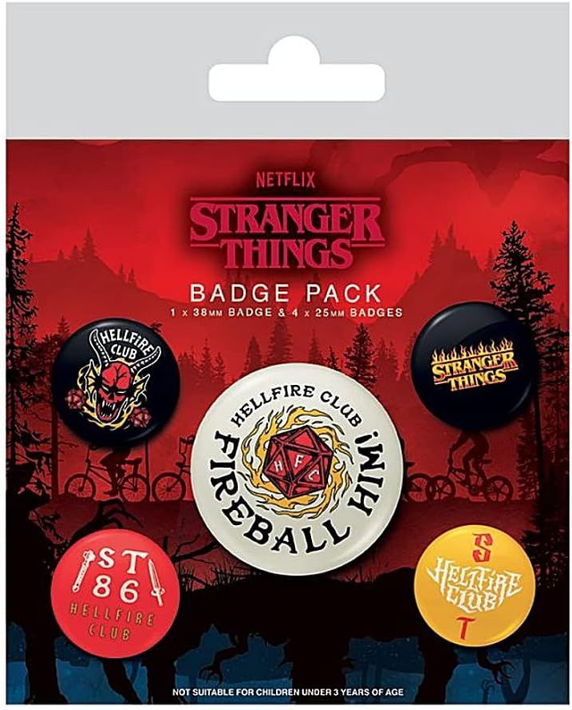 Stranger Things: Hellfire Badge Pack