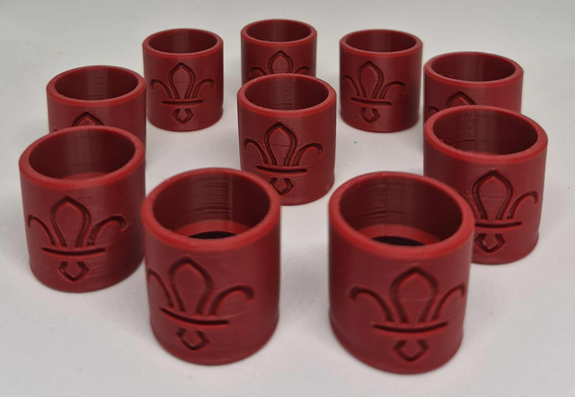 Woggle - Basic - Maroon - 10 Pack