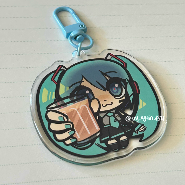 milk choc miku keychain
