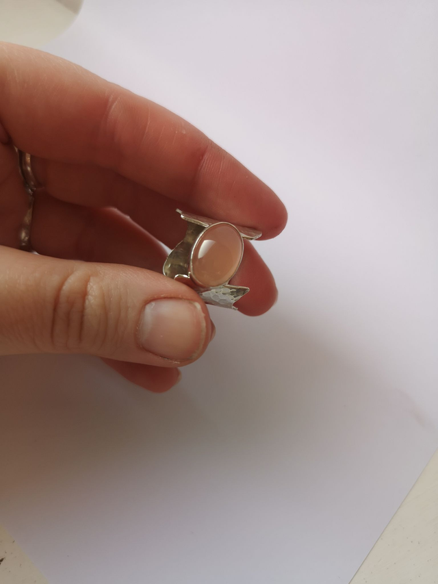 Pink Chalcedony Chunky Ring