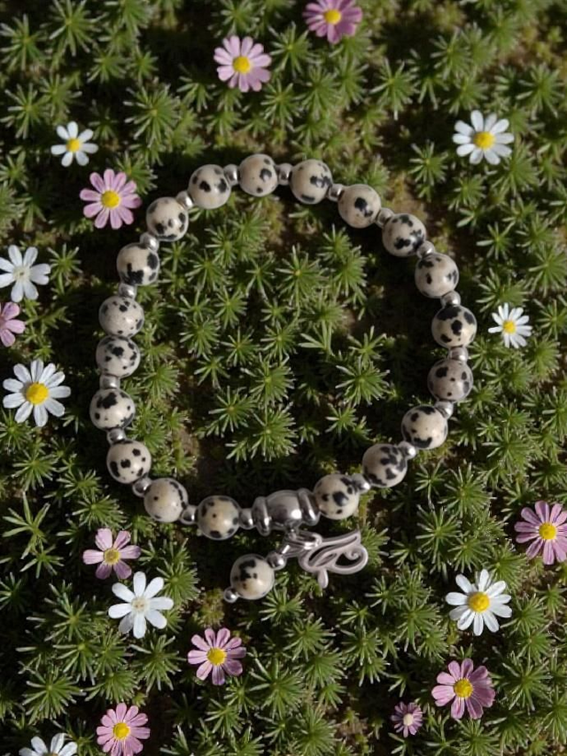 Bracelet Jaspe Dalmatien - Joie &amp; Ancrage 