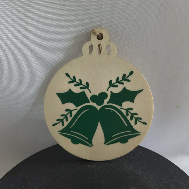 Noël boule cloche verte