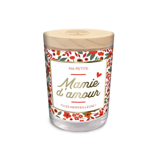 Bougie Verre " Mamie D Amour"