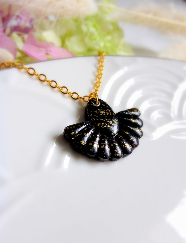 Collier éventail - Nuit dorée