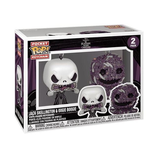 Nightmare Before Christmas: Jack Skellington &amp; Oogie Boogie Pop! Keychain