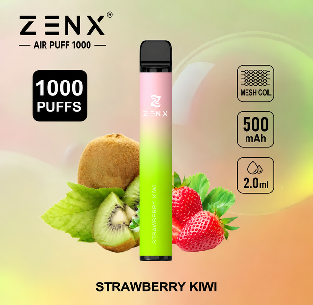 ZENX Air Puff 1000 – Strawberry Kiwi – 20 mg