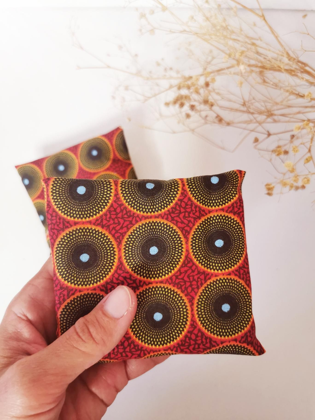 Bouillotte sèche de poche &quot;wax orange&quot; 