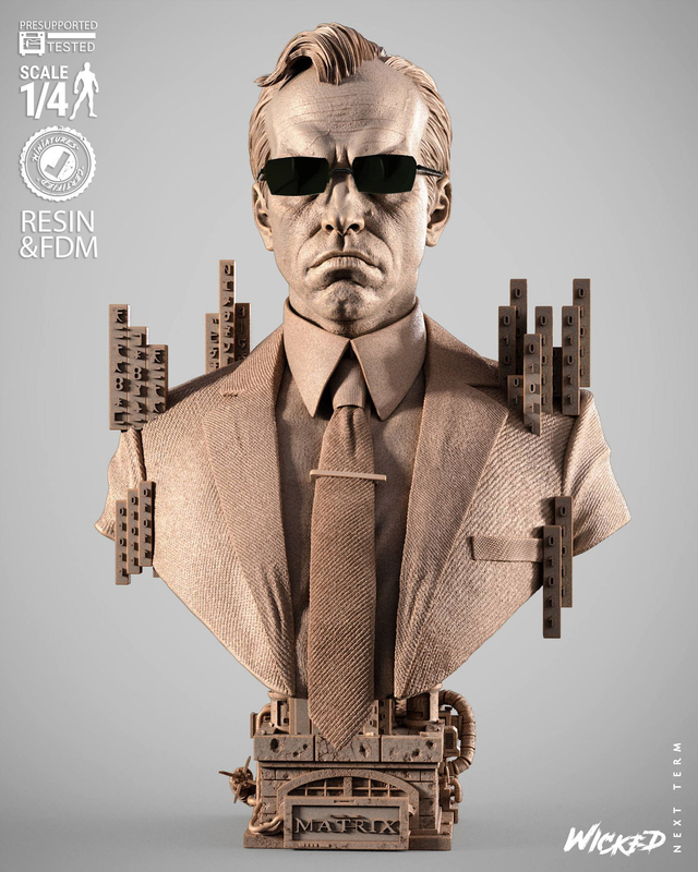 BUSTE PORTRAIT MATRIX Mr SMITH  série movie