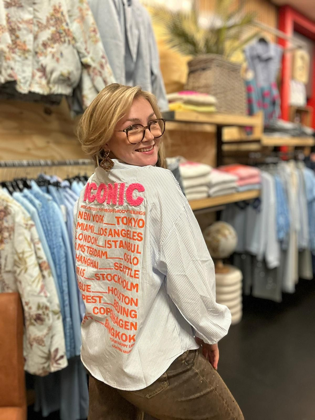 Blouse iconic - licht blauw