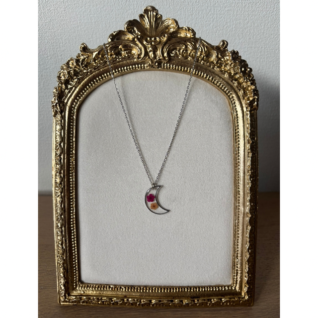 Collier lune argenté