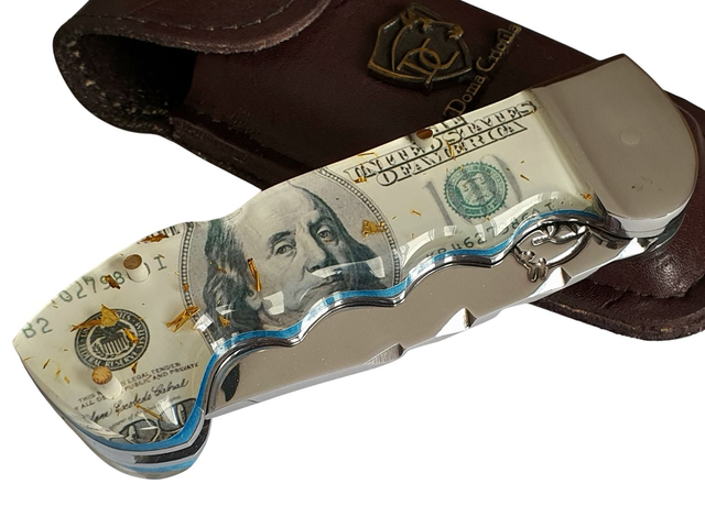 Canivete Artesanal Doma Crioula 4" 4mm Dollar com Bainha