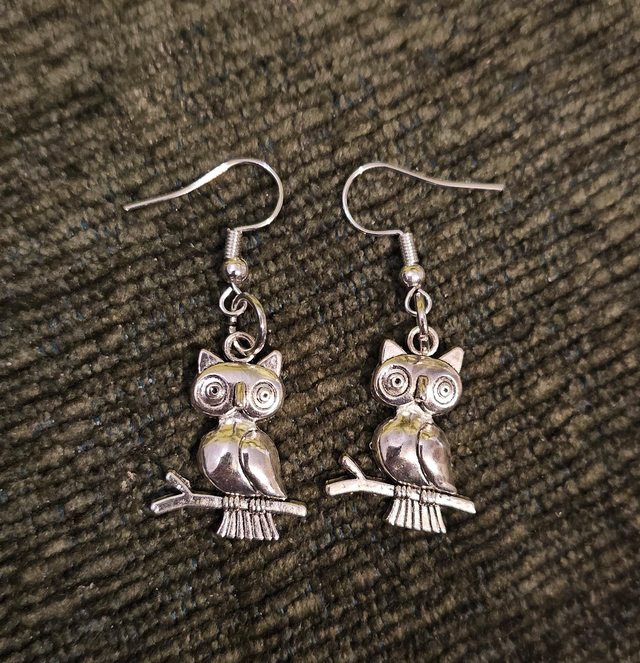 Owl Silver Earrings 