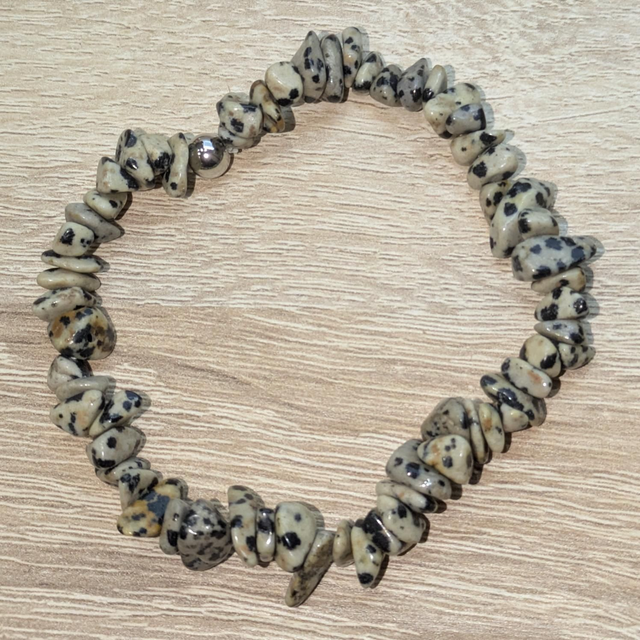 Bracelet "Jaspe dalmatien" baroque BR-208