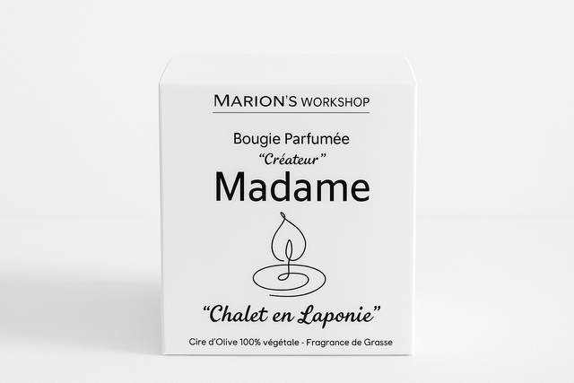 Bougie parfumée "Madame" - Chalet en Laponie