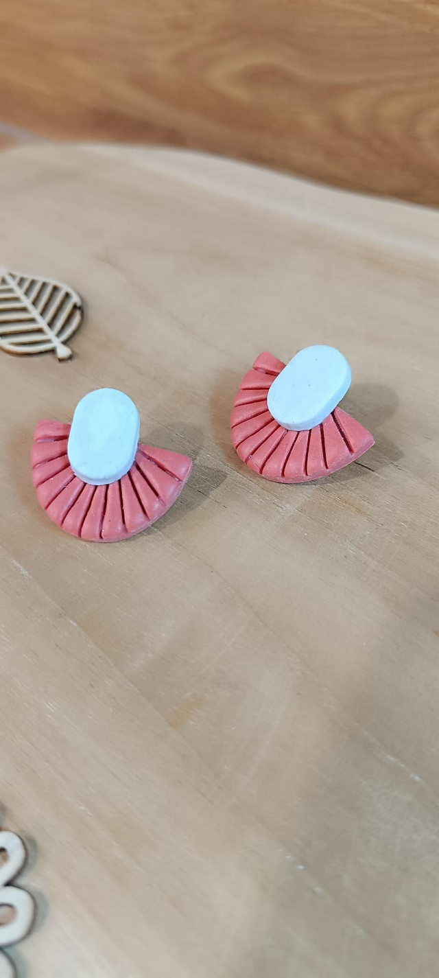 Boucles d'oreilles - Puces corail