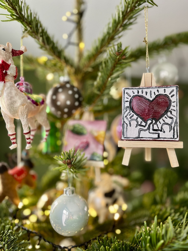 KUNSTBAL / ARTNAMENT - Keith Haring - Hand-painted canvasses for your Christmas tree