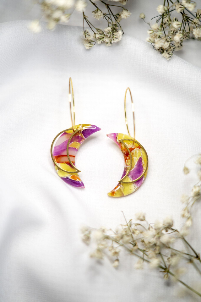 Coloris pop - Boucles Demi-Lune