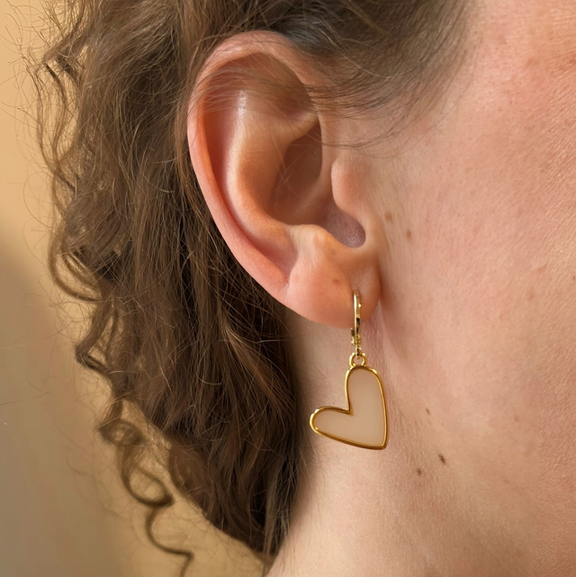 Boucles d'oreilles vitrail nacré