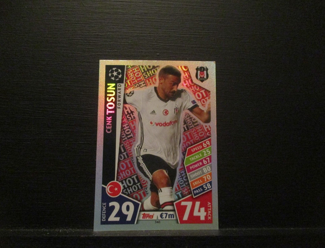 Cenk Tosun - UEFA Champions League Match Attax 2017/18 Original Trading Card #340