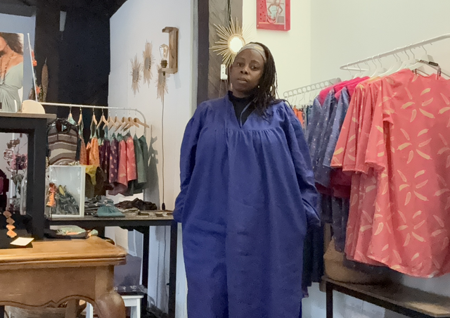 Robe Yemandja bleu Klein