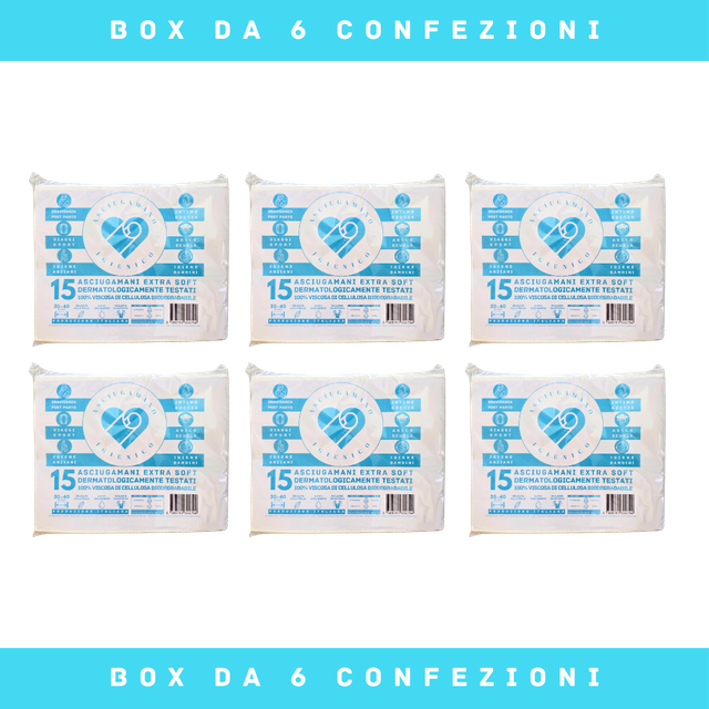 Asciugamano Igienico Monouso 15pz - Box da 6 confezioni