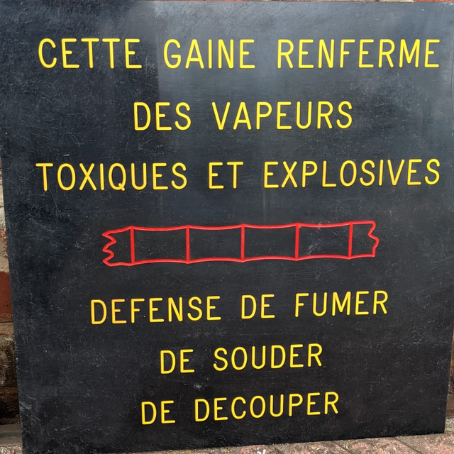 Plaque de métier avec message