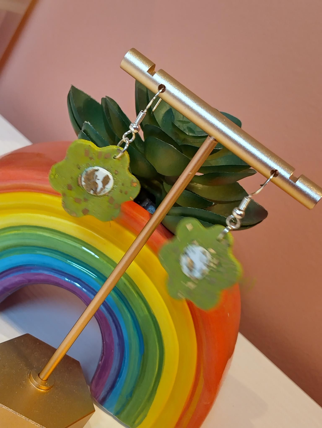 Olive Meadow Dangle Earrings