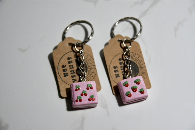 Handmade Clay Book Keyrings