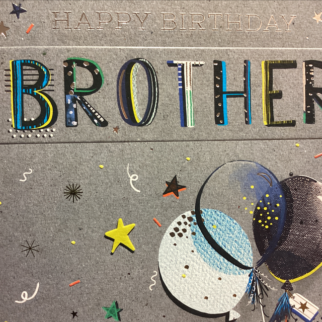 Birthday Relative Brother Balloons GB