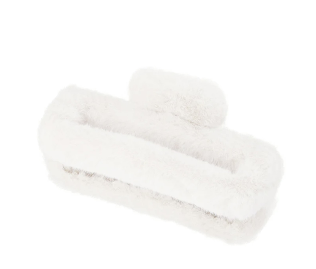 Haarklem Fluffy Straight XXL White