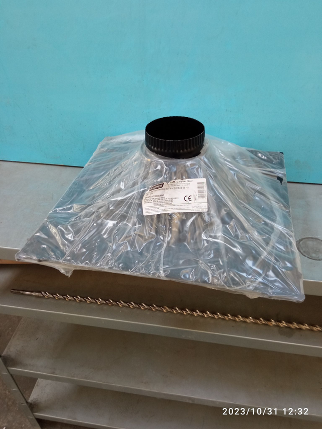 PLA - Adaptateur boisseau N° 7 300 x 300 D100 NOIR - 2PLAADA71003030NO 