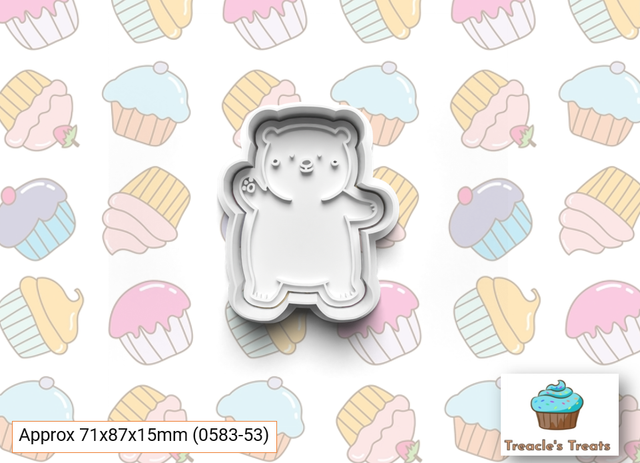 Polar Bear Fondant/cookie stamp with cutter 