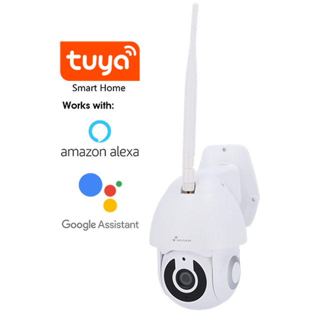 Nivian Smart Wi-Fi Camera, 3 Mega Pixel Pan Tilt Auto Tracking, 10m IR weatherproof IP65 NVS-IPC-0S2