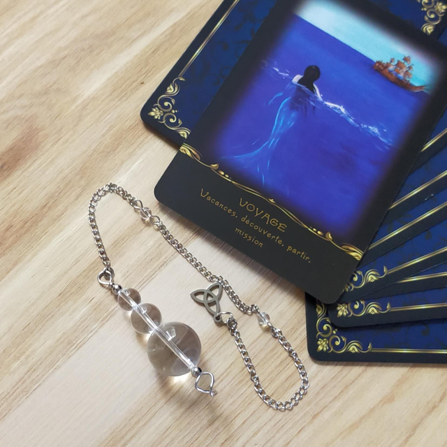 Pendule Sphère Cristal De Roche Fouet - 0060PD