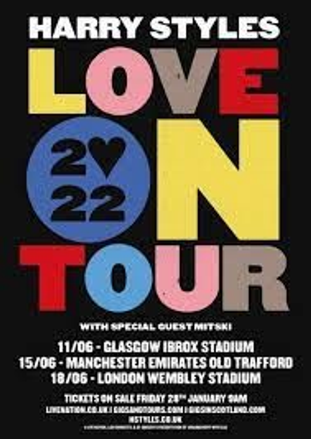 Free Harry Styles Tour Poster (*postage only)