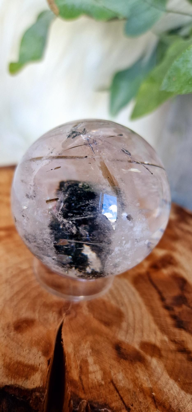 Tourmaline and Green Mica in Clear Quartz Collectors