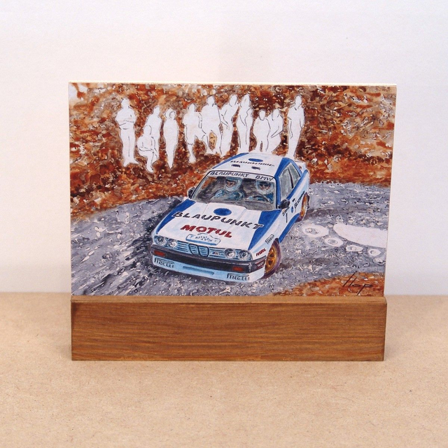 Artimotor pie vertical 14x13 - 1989 Pep Bassas BMW M3 Campeón España de Rallys