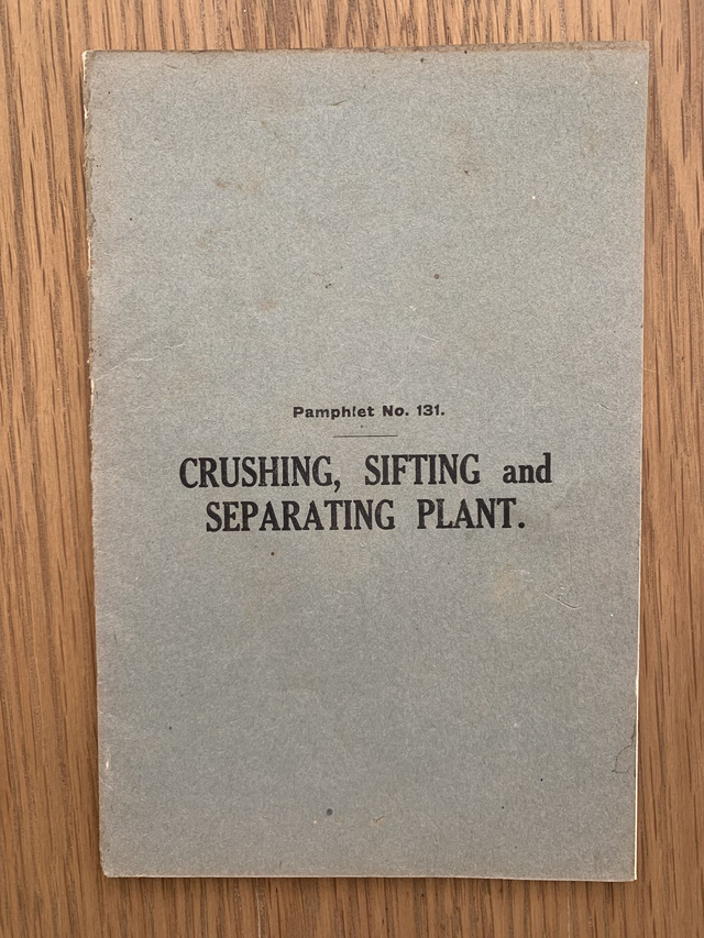 Swindon Engineering Society Crushing, Sifting &amp; Separating Plant GWR Mechanics