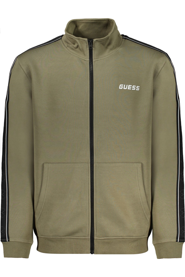 GUESS JEANS FELPA CON ZIP UOMO VERDE