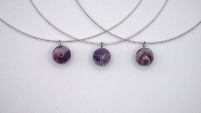 Collier pendentif améthyste