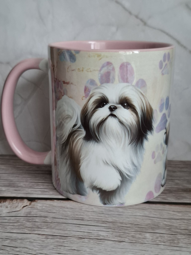 Collection Pastel Mug rose Shitzu