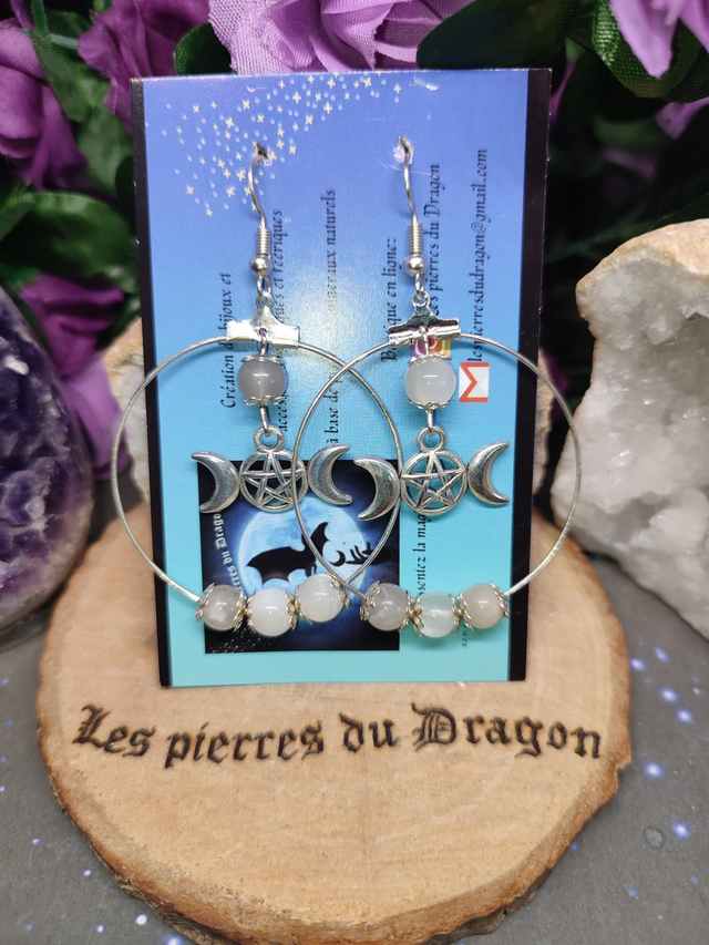 Boucles d'oreilles Sceau de lune