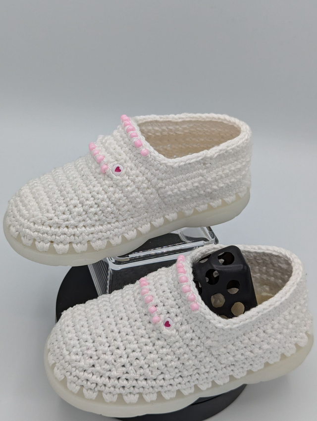 Chaussures enfant pointure 22 Blanc-Rose