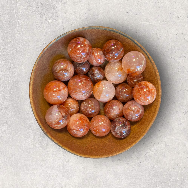 Fire Quartz Small Sphere