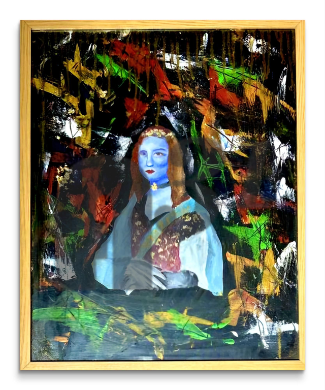 306. Mona Lisa Rainbow Abstract Original 
