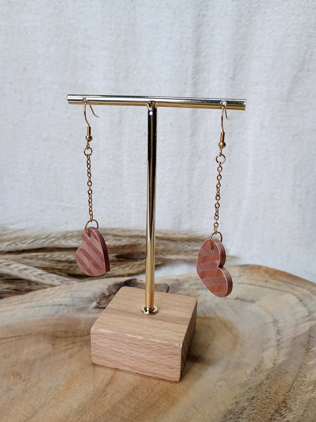 Boucles d'oreilles pendantes COEUR Nude 