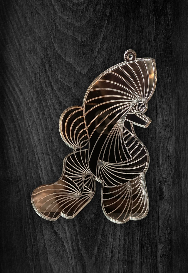 Acryl - Poodle Puppy Rosegold