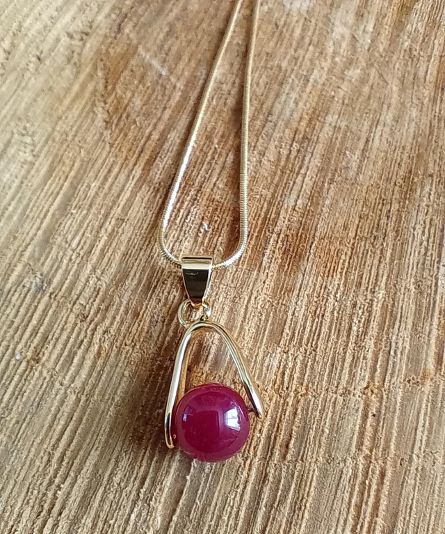 Collier ras de cou Rubis Corindon 